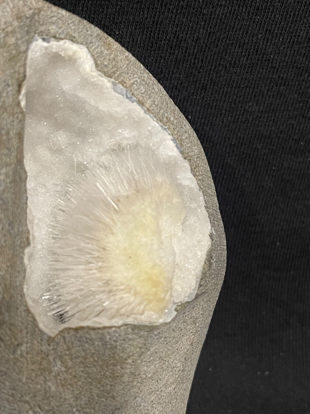 Stunning scolecite geode in awesome spray in natural formation specimen