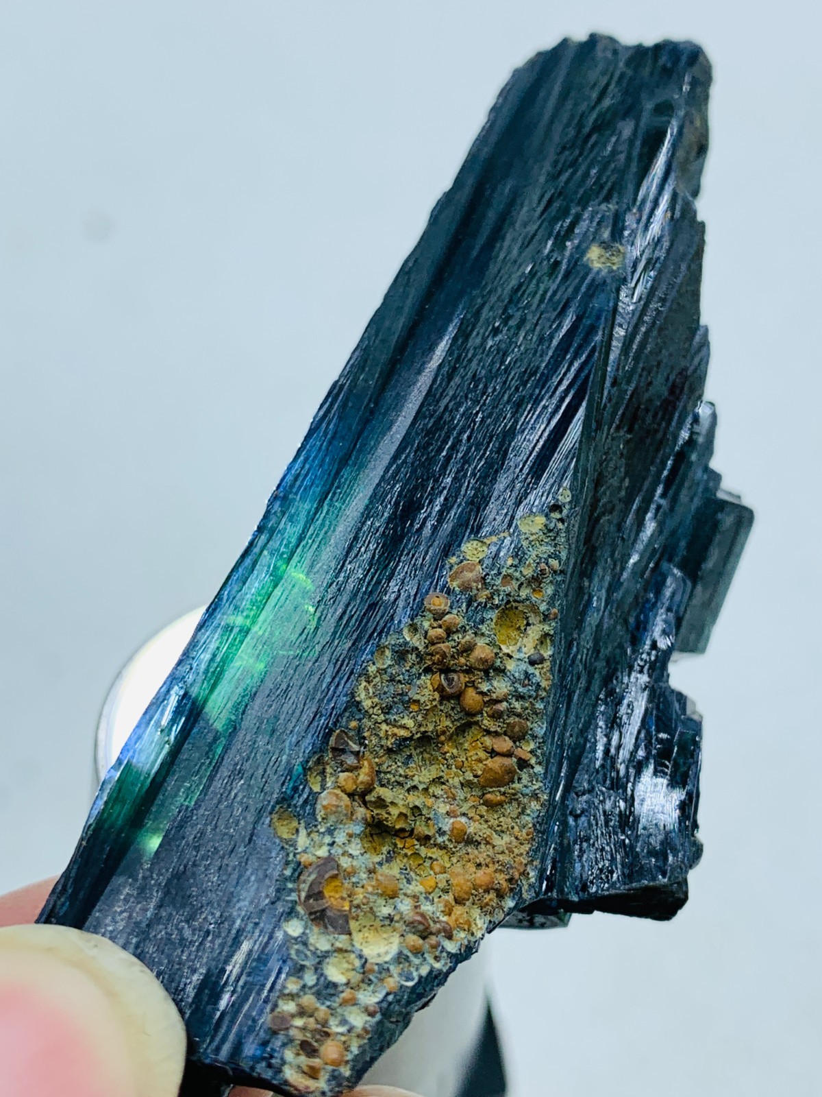 148ct 68mm TOP EXCELLENT BLUE GREEN VIVIANITE CRYSTALS Specimen FROM Brazil