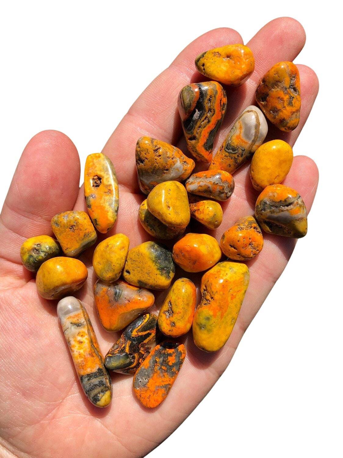 Bumble Bee Jasper Tumbled Stone, Natural Bumble Bee Jasper from Indonesia