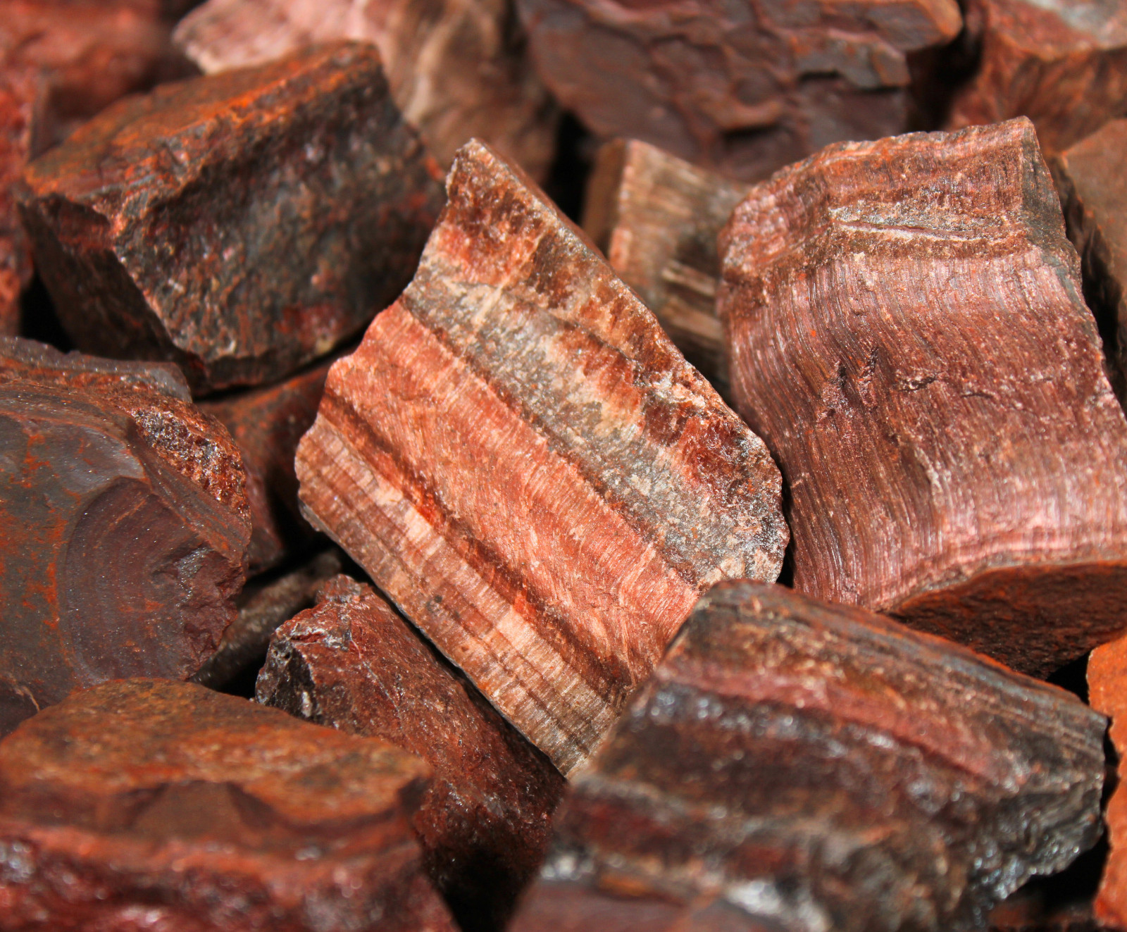 Red Tiger’s Eye – Rough Rocks for Tumbling – Bulk Wholesale 1LB options