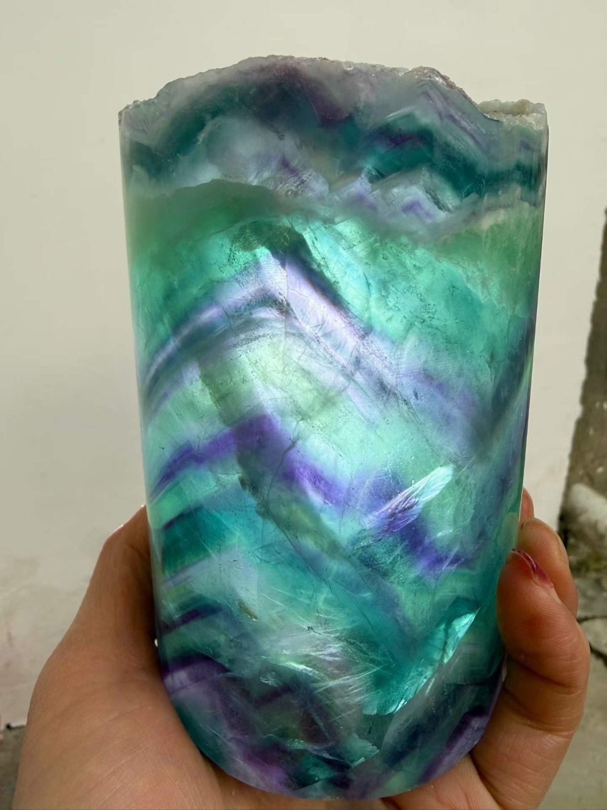 A++ Natural fluorite quartz crystal night light Crystal lamp reiki healing 1PC