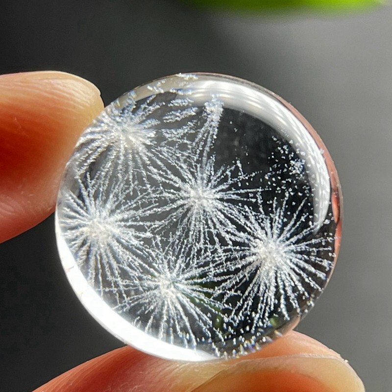 18mm New Find Rare NATURAL PRETTY Fireworks phantom QUARTZ CRYSTAL Sphere BALL