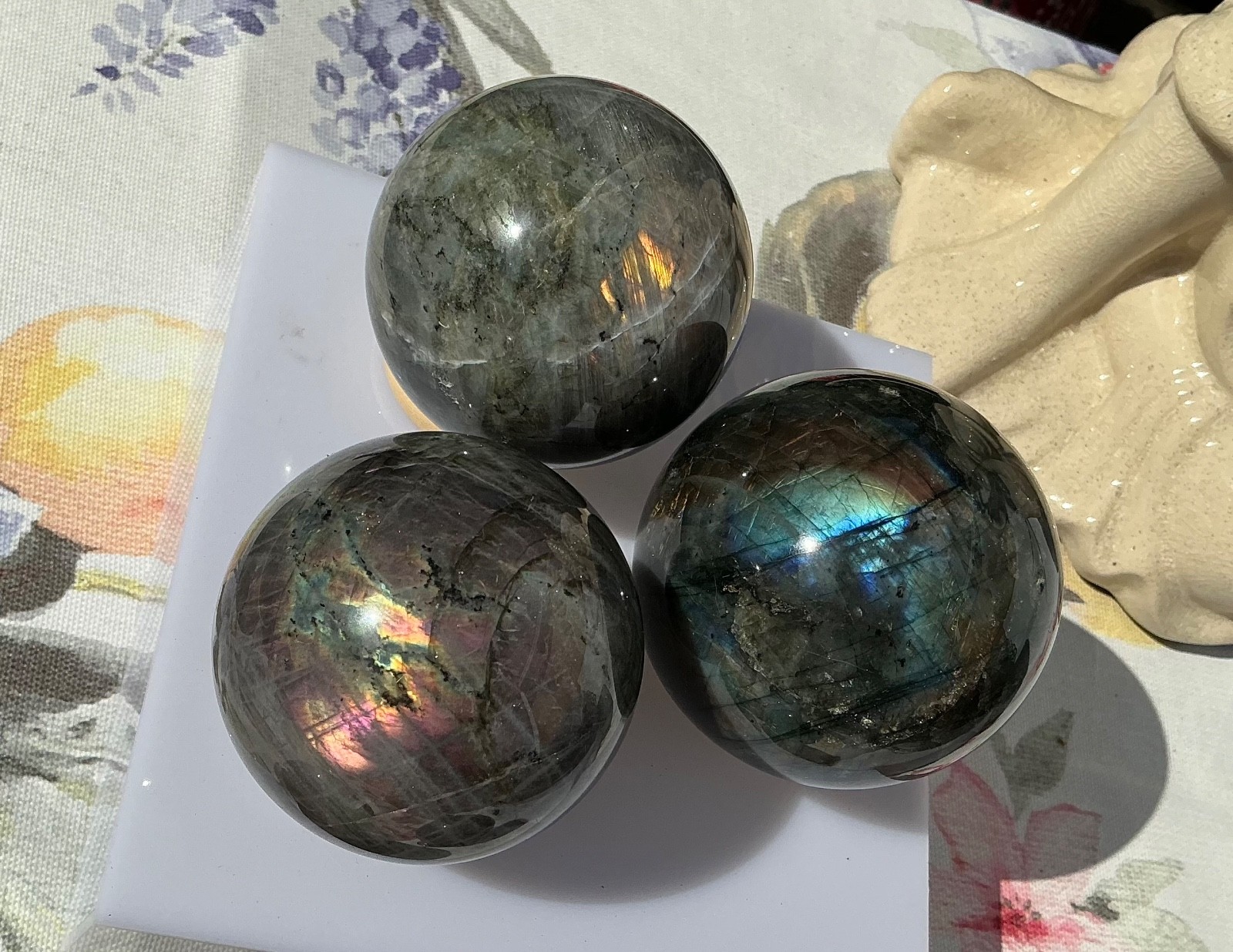 Blue Flash Labradorite Sphere #103 Healing Reiki Gift Decor Art