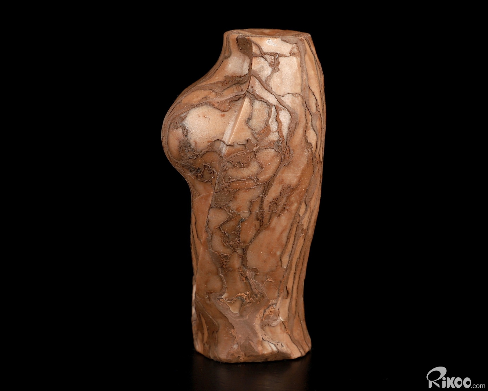 3.5″ 3D Art Jasper Hand Carved Crystal Vase Sculpture, Crystal Healing