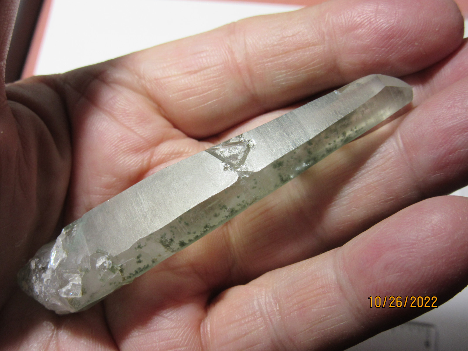 Chlorite Quartz Crystal Healer Piece 3 3/8 Inch Collectible Reiki CQP-1