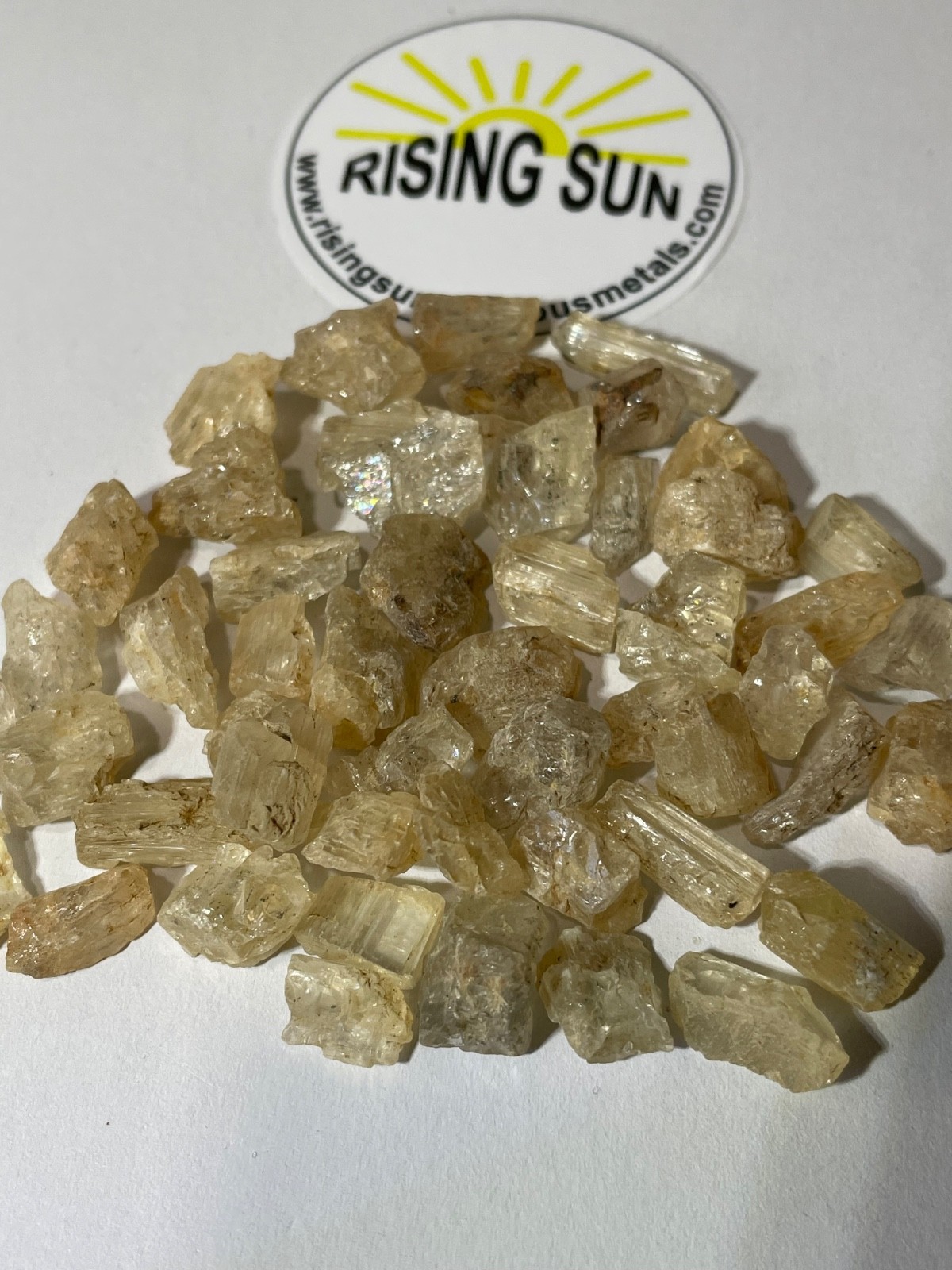 45 Grams Amazing Gem Natural Clear Golden Scapolite Crystal From Mozambique A