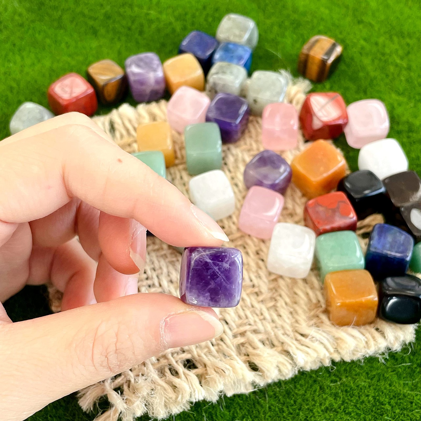 30 Pcs Healing Crystal Chakra Stones Set Polished Tumbled Bulk Amethyst Rose …