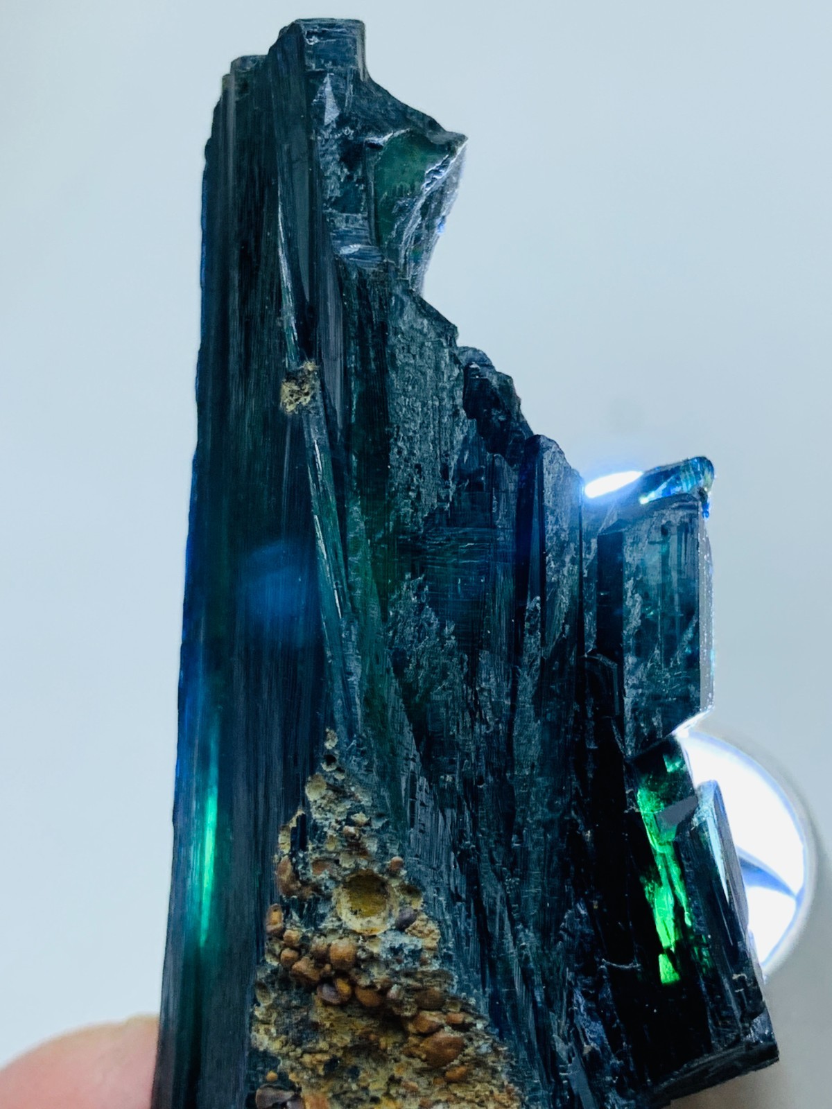 148ct 68mm TOP EXCELLENT BLUE GREEN VIVIANITE CRYSTALS Specimen FROM Brazil