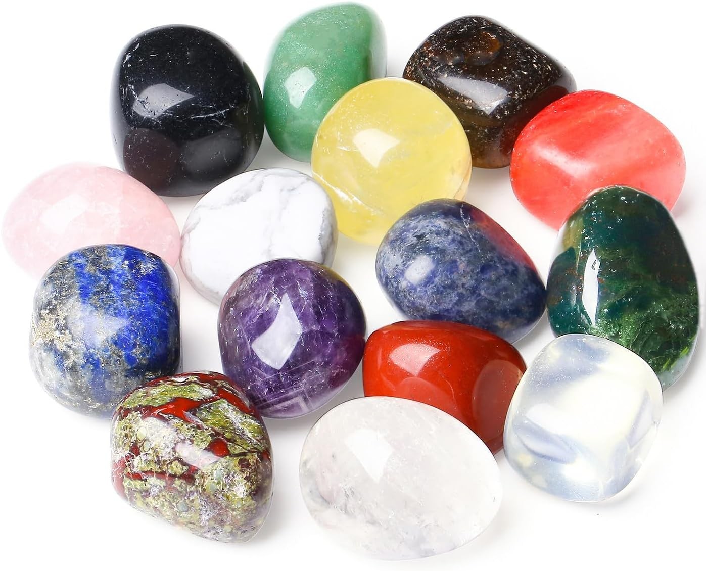 15 Pcs Natural Crystals Bulk Tumbled Stones Polished Irregular Quartz Crystal