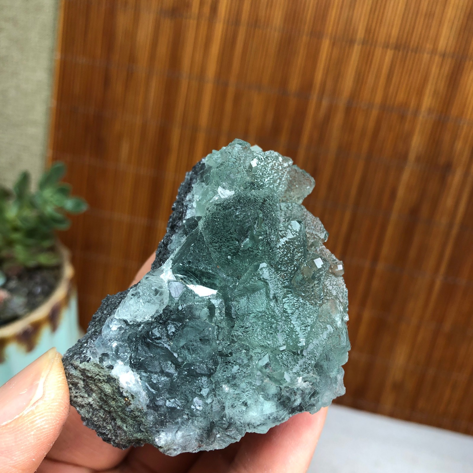 61-42-30mm Rare Natural Green Calcite fluorite Mineral Specimen 85g A6126
