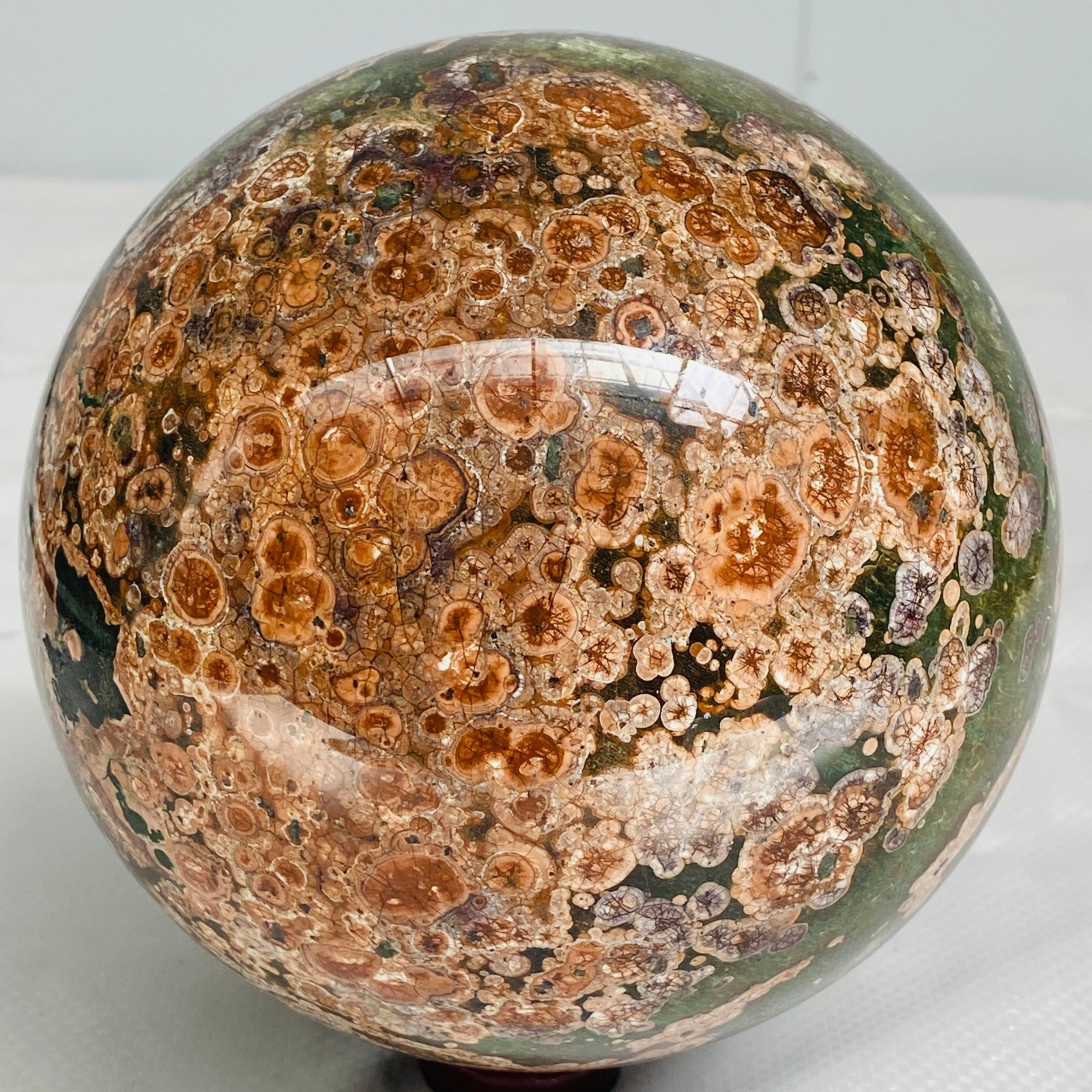 Natural Polished Pink cherry blossom agate BALL Madagascar 3740G ( 8.24LB )