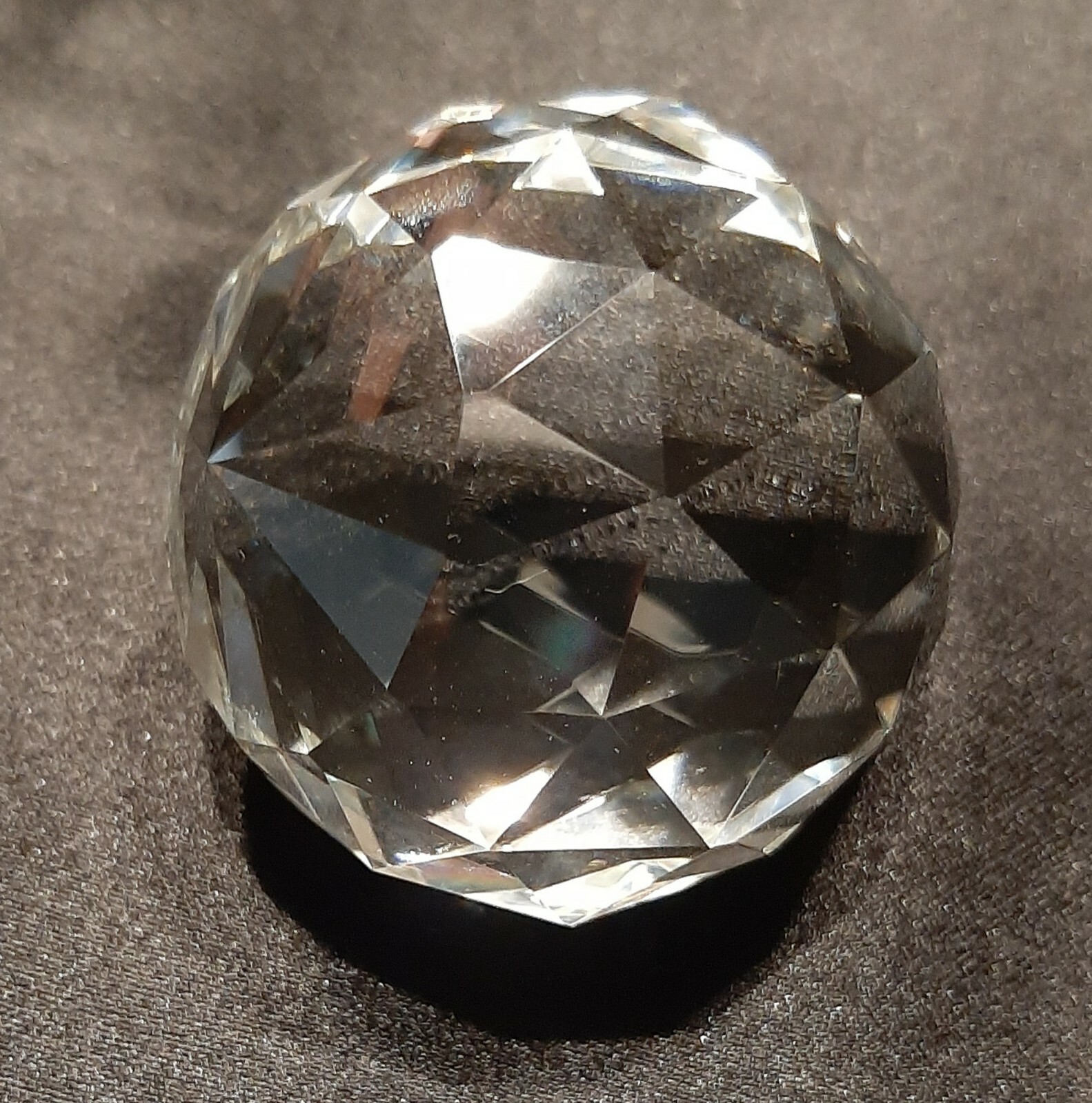 80mm Clear Cut Crystal Ball K9 Faceted Gazing Ball Sun Catcher from US