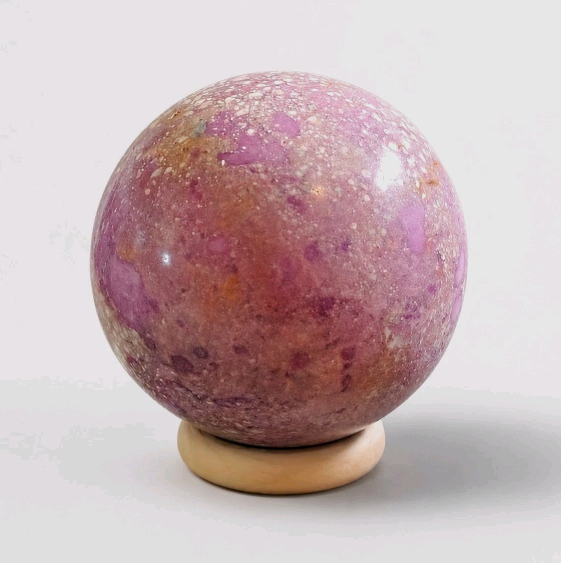 Natural Polished Kunzite Decorative Sphere 2.7″ – 408g – USA