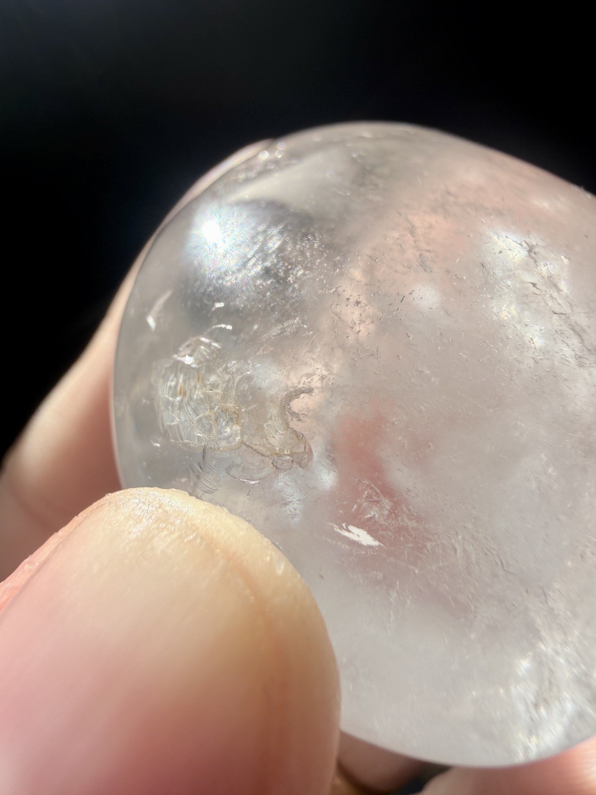 Crystal Clear Quartz Palmstone Natural Master Healer spiritual meditate 90g (4)