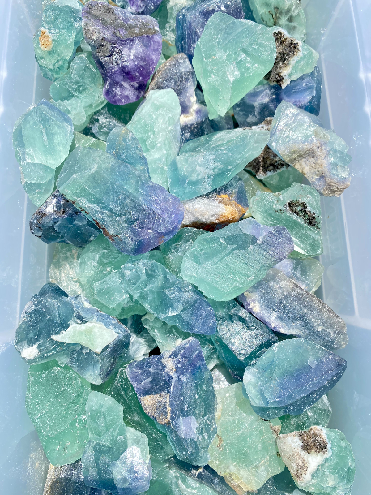 Raw Rainbow Fluorite Crystal – Mexican Fluorite, Natural Fluorite from Mexico