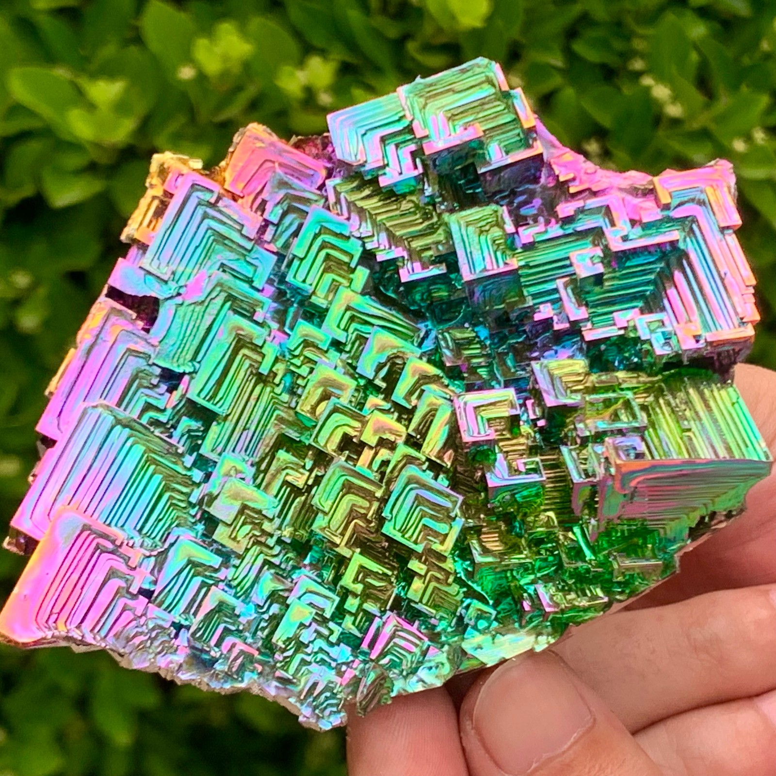 252G ram Bismuth rainbow crystal elementBi gemstone Mineral specimen healing