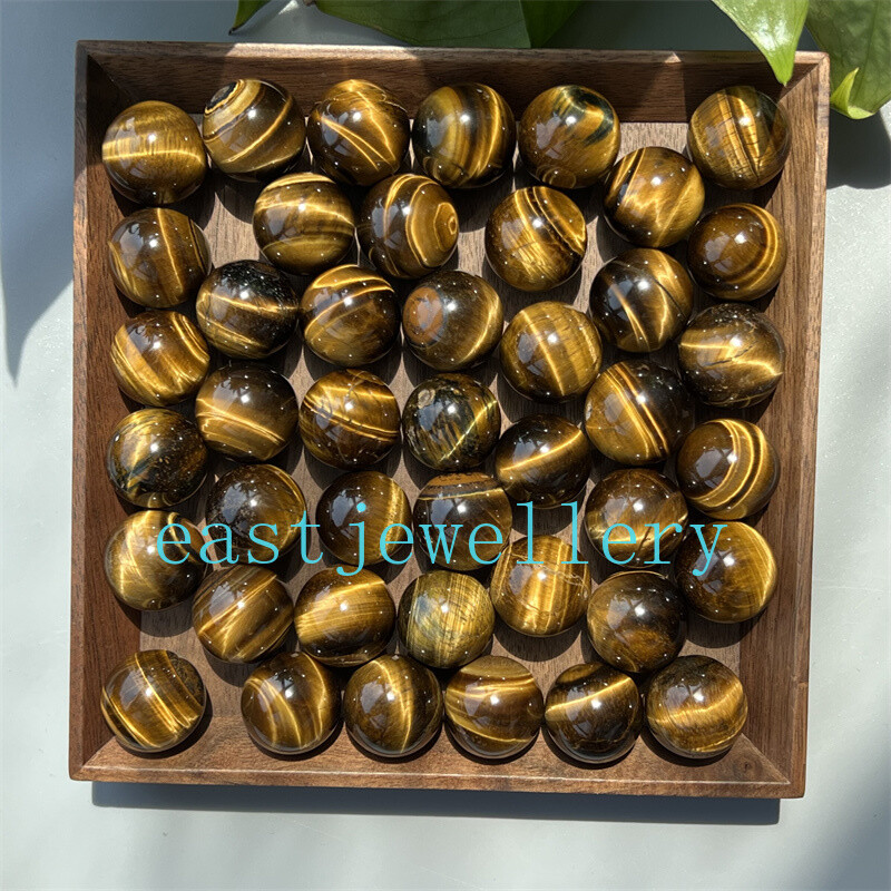 1pc Natural Tiger’s eye jasper Quartz Ball Crystal Sphere Reiki Healing 20mm+