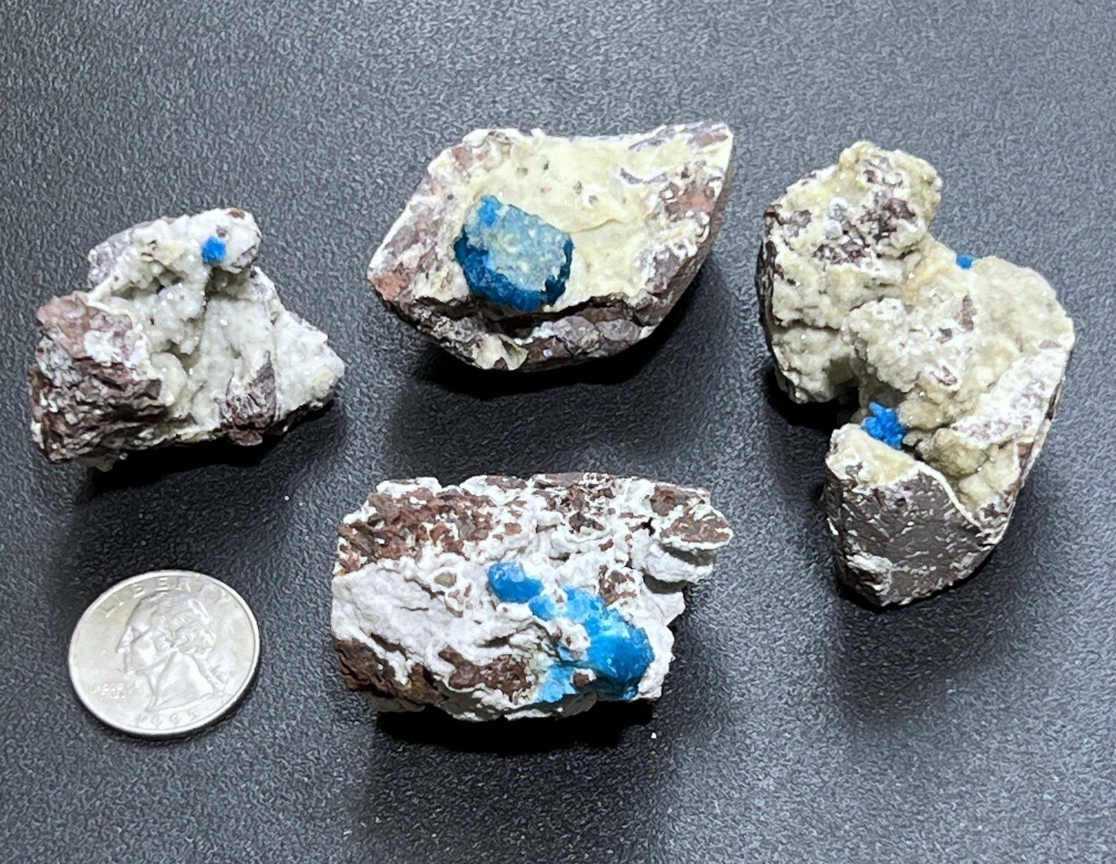 Cavansite Crystal Specimen Vanadium In Rough Matrix Natural India Mineral