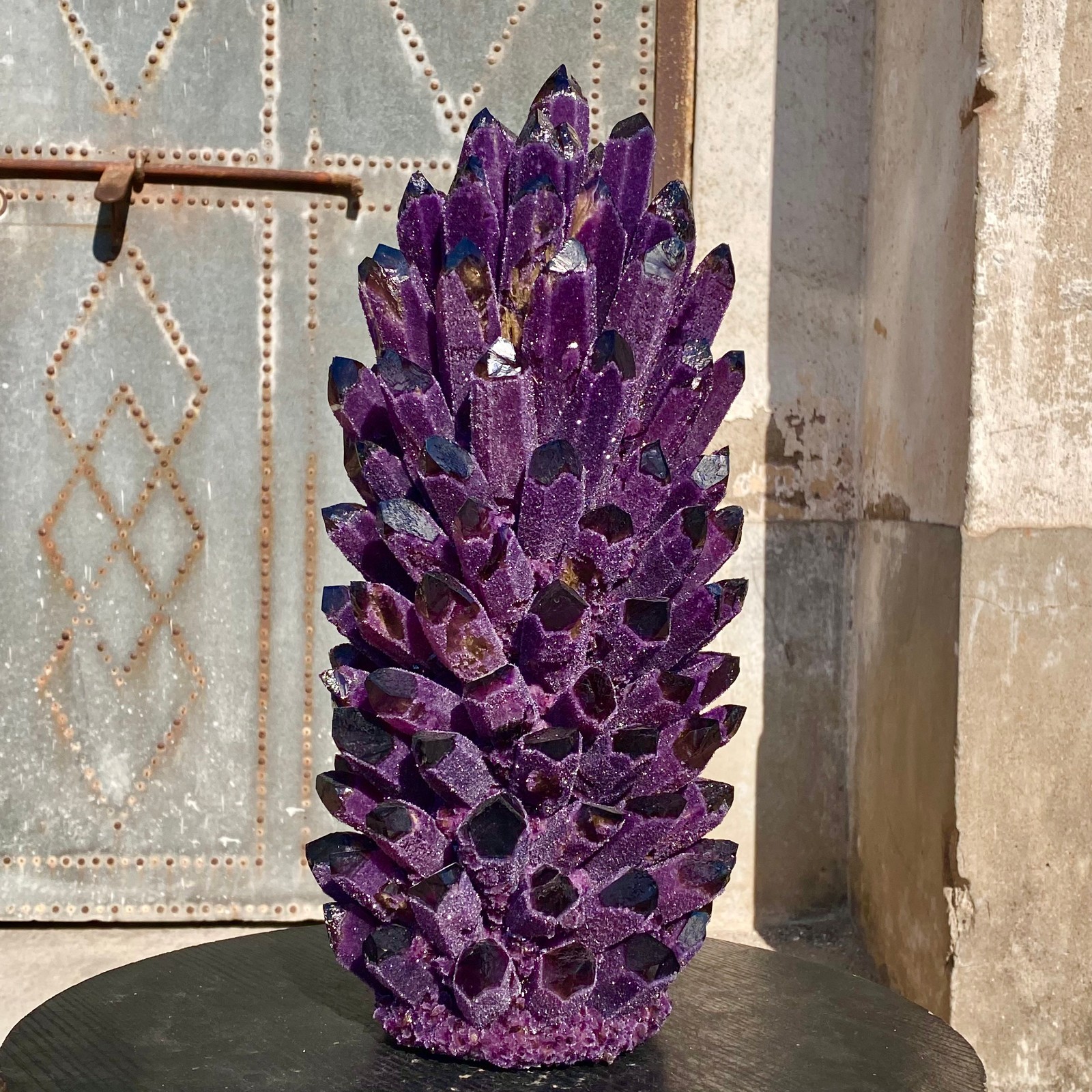 24.8LB New Find purple PhantomQuartz Crystal Cluster MineralSpecimen