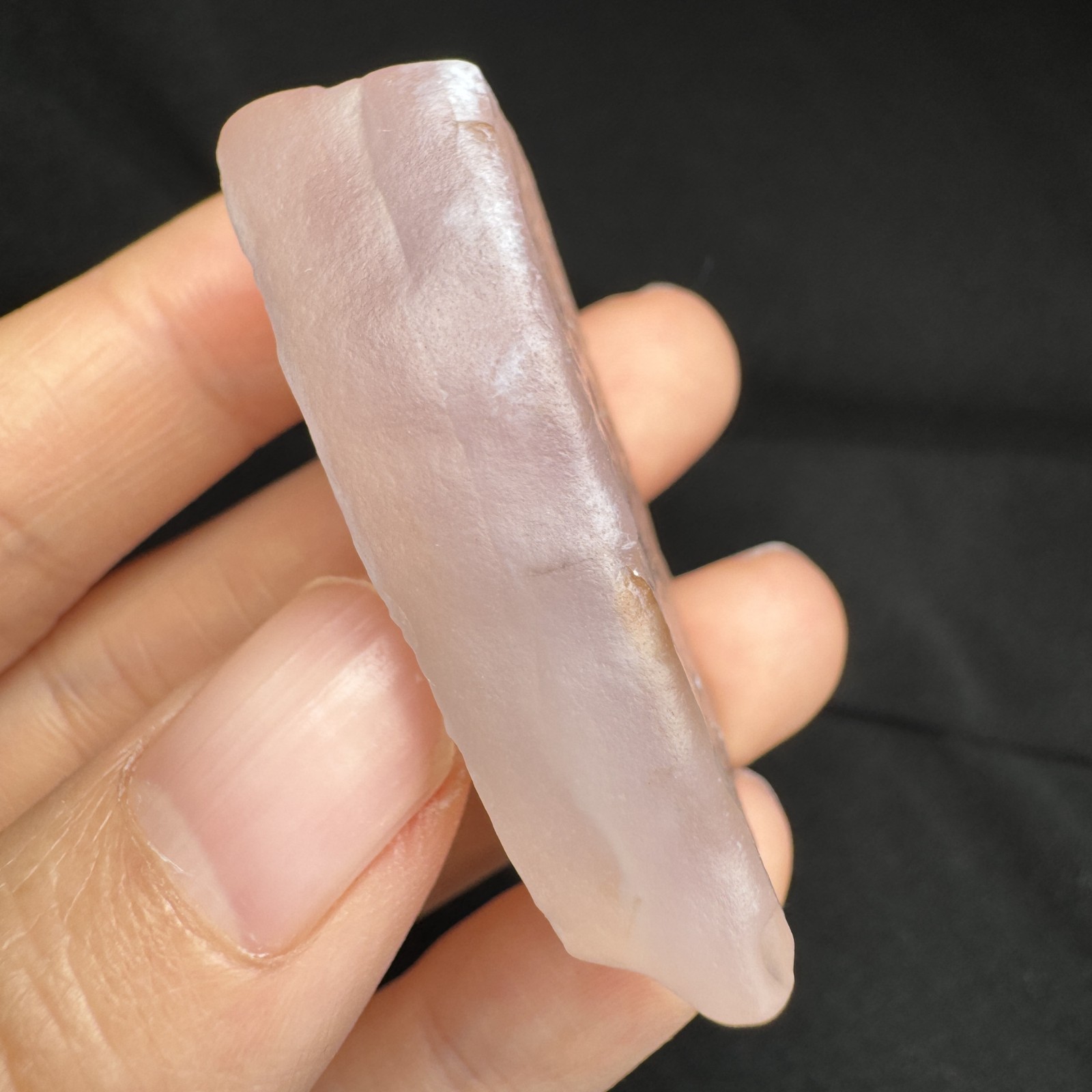 4.4cm/31g Raw & Natural Alxa Gobi Icy-Pink Agate, Inner Mongolia-5917