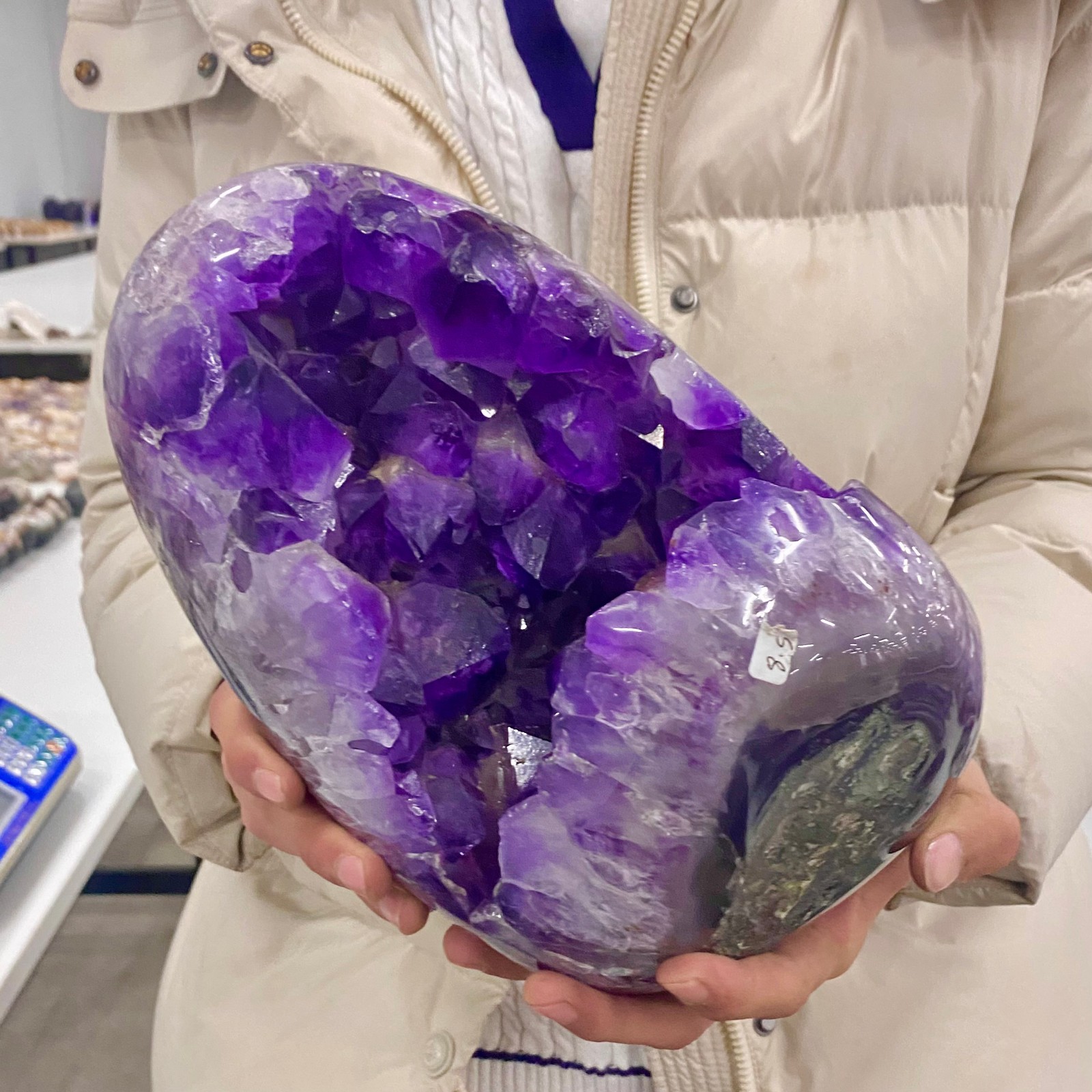 18.73LB Natural Amethyst geode quartz cluster crystal specimen Healing.