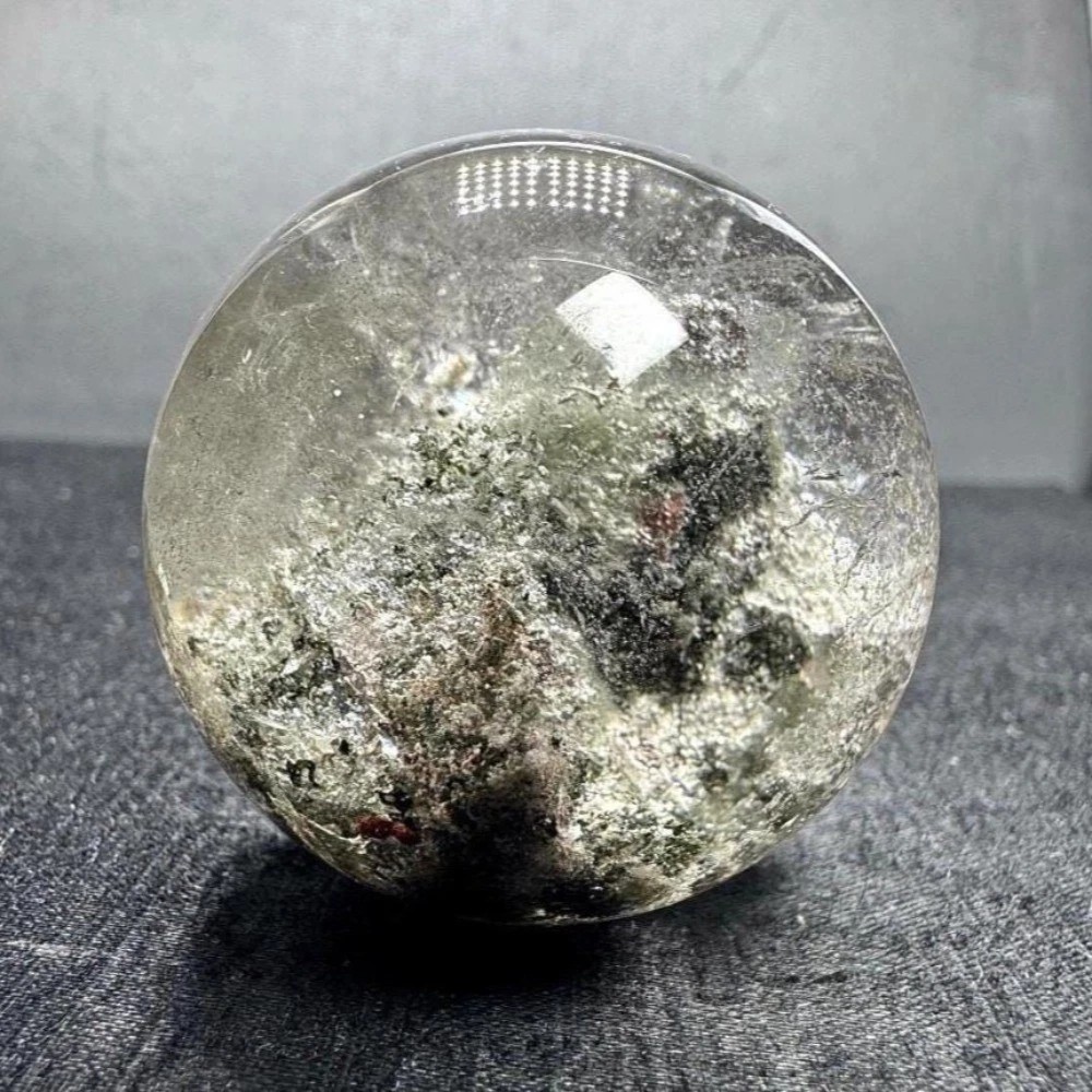 50mm+ Natural Garden Quartz Crystal Sphere Phantom Quartz Healing Gift Decor