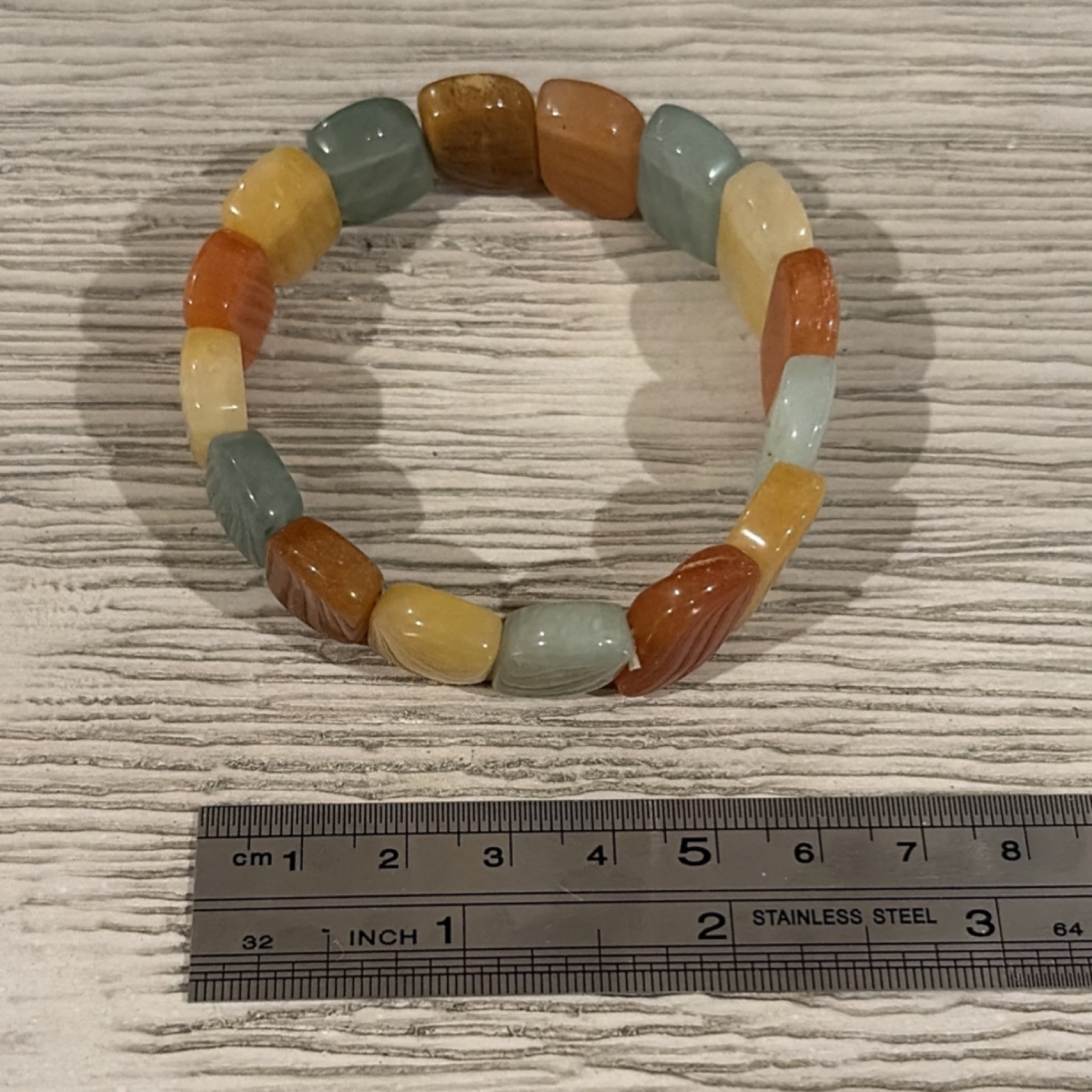 Multicolor Tumbled Crystal Stone Bead Handmade Fashion Jewelry Stretch Bracelet