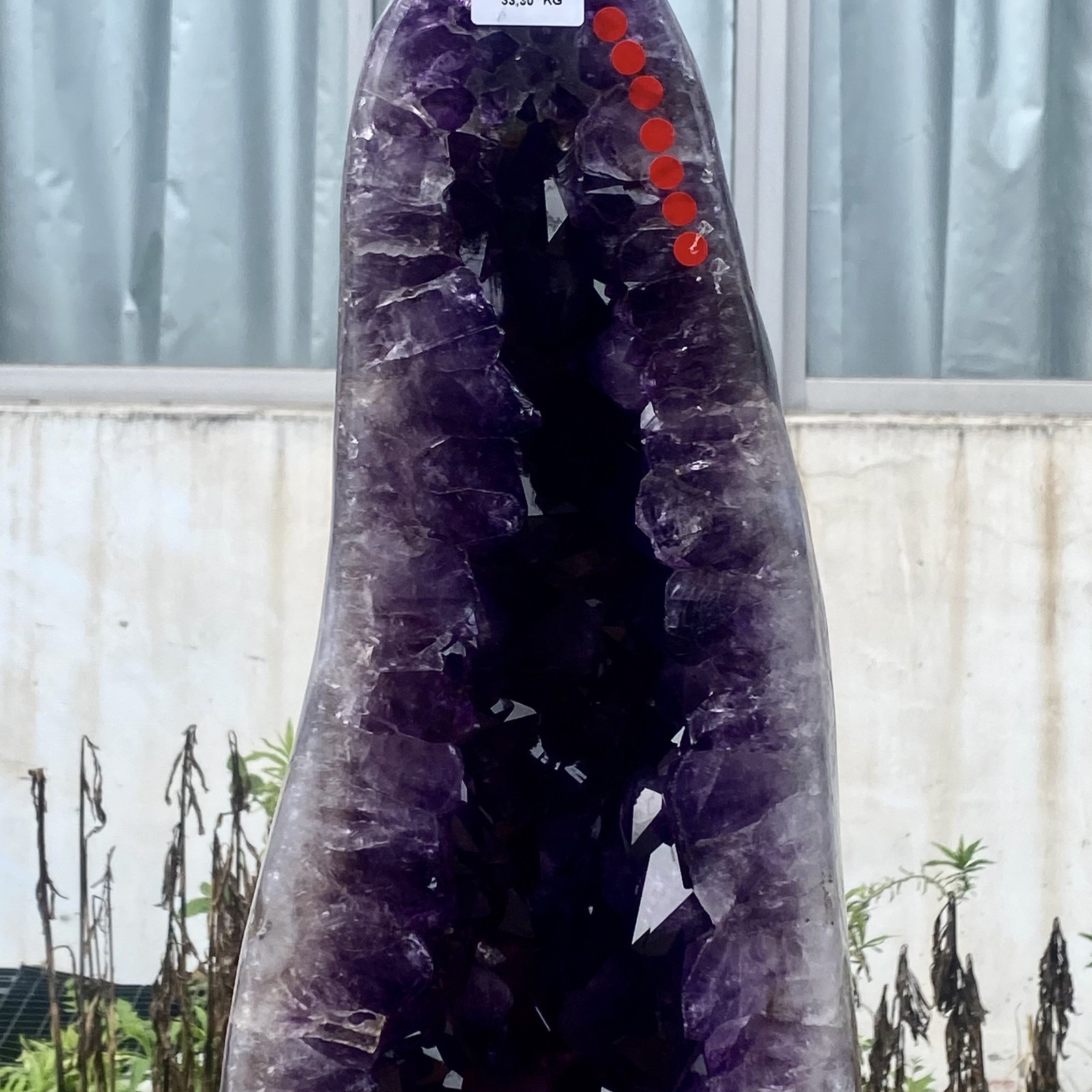 72LB Top Natural Amethyst quartz Crystal Church Cathed Crystal Wand Reiki ener