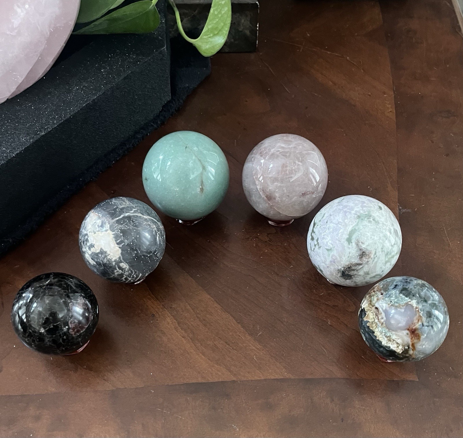 🩷Lot Of 6 Various Crystal Spheres, 4.5 Lbs🩷