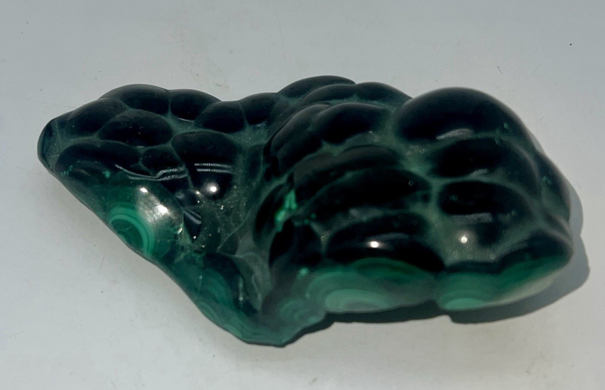 Polished Malachite Stone Congo 474g (1.04 lb) Green Display Lapidary Specimen