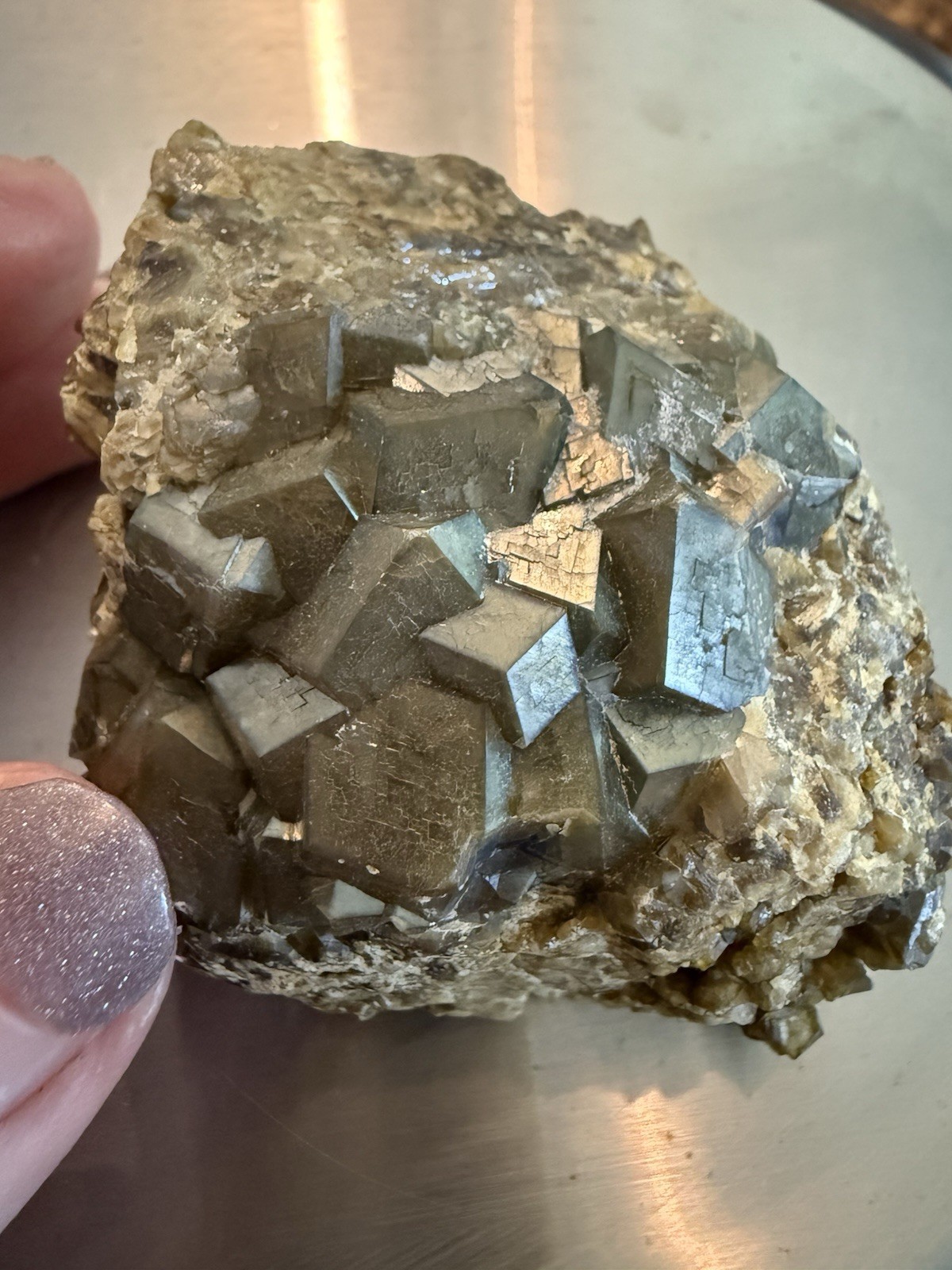Iridescent Andradite Garnet Stanley Butte Arizona 211g Crystal Cluster Mineral