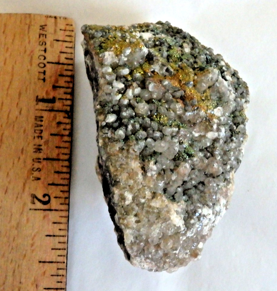 💚✨Rainbow Chalcopyrite on Calcite 💚 94.8 grams Lots of Sparkles