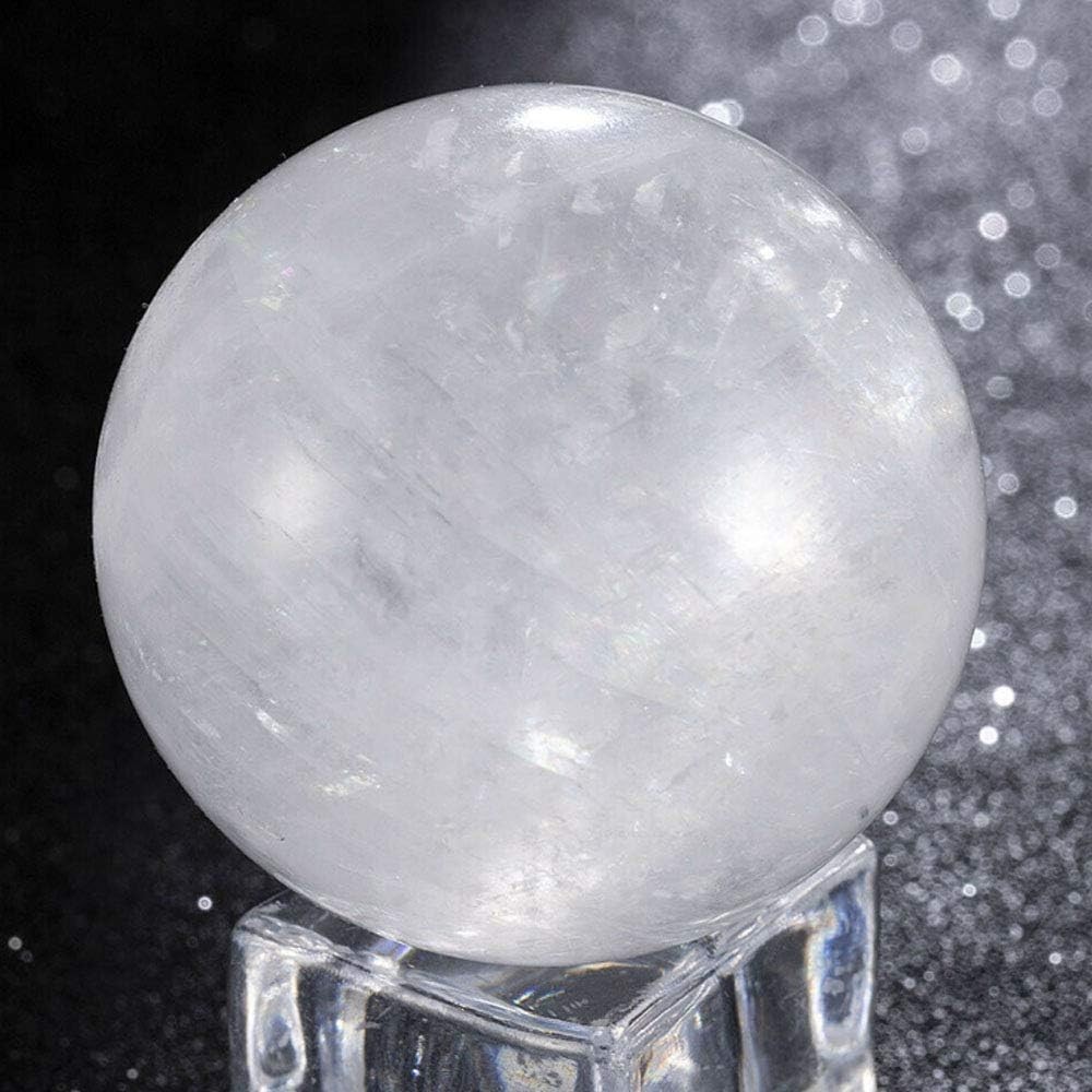 Wixine 1Pcs 35-40Mm Rare Clear Natural Rainbow Large Quartz Crystal Sphere Ball