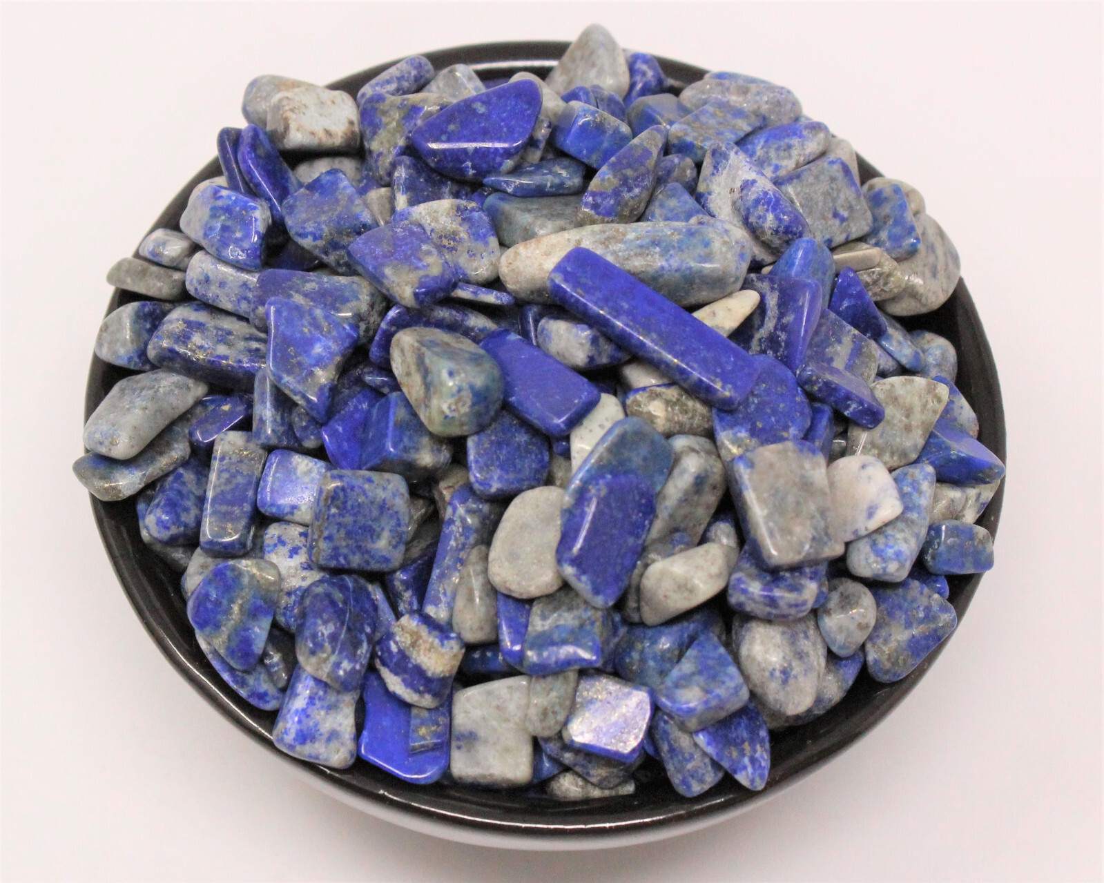 Lapis Semi Tumbled Gemstone Mini Chips 7-12 mm, Blue Lapiz Lazuli Crystal Chips