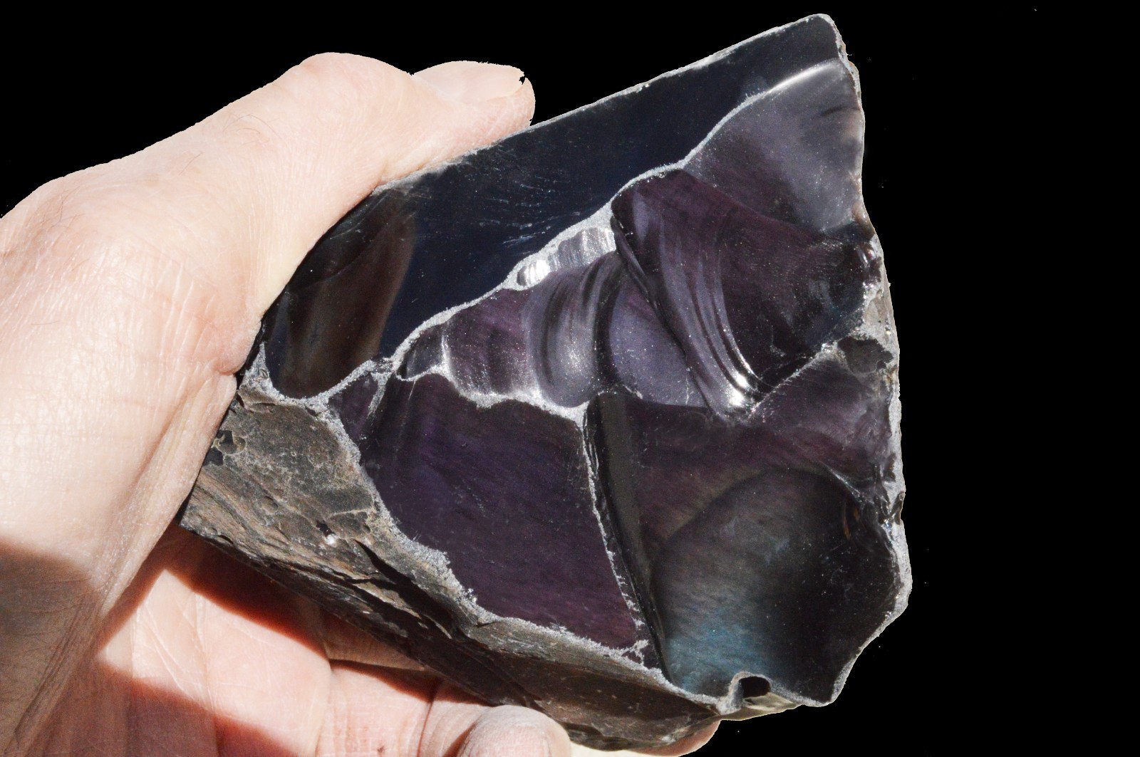 RAINBOW OBSIDIAN 4 1/2″ 2 Lb 1 Oz Davis Creek Lapidary Raw Rock Mineral Stone