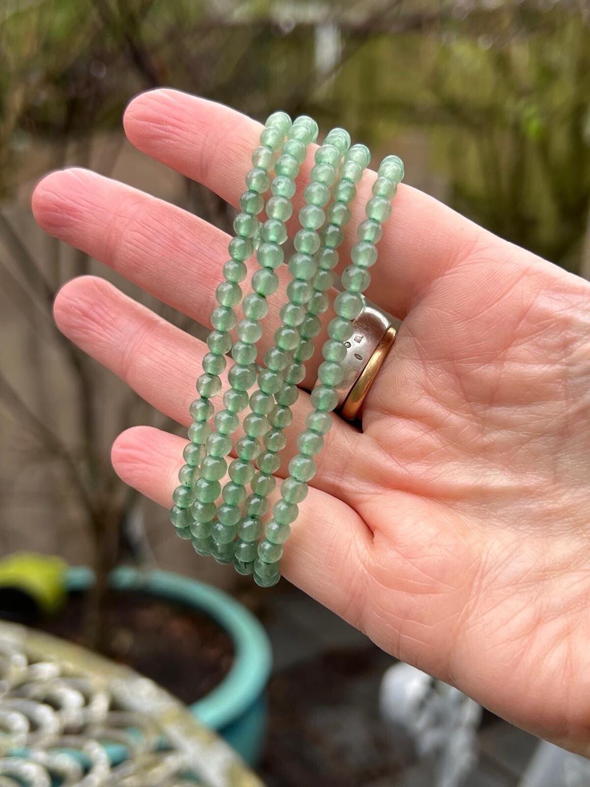 Green Aventurine Crystal Beaded Bracelet 4mm AAA+