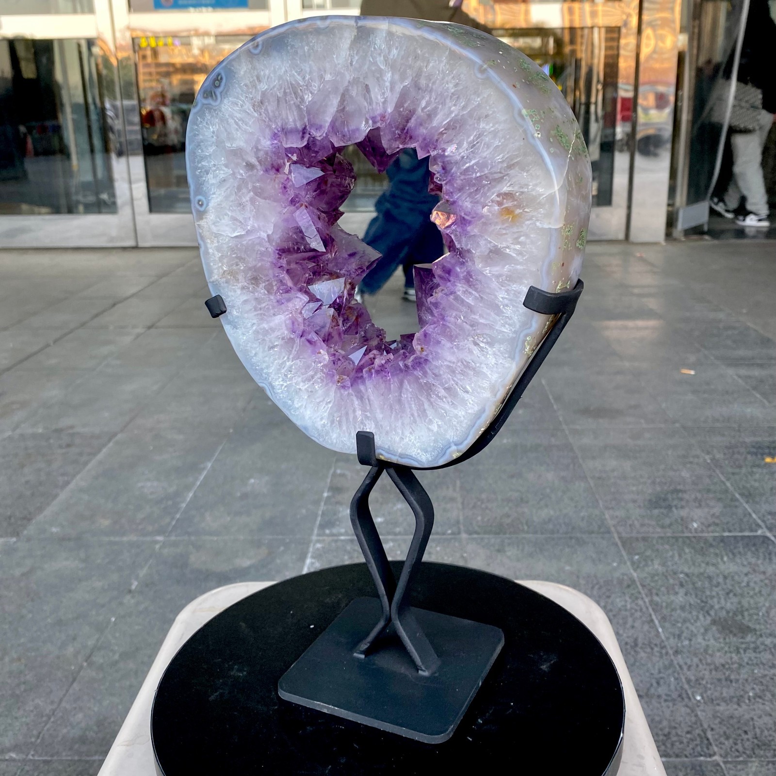 7.14LB Natural amethyst cavity flake quartz crystal mineral specimen