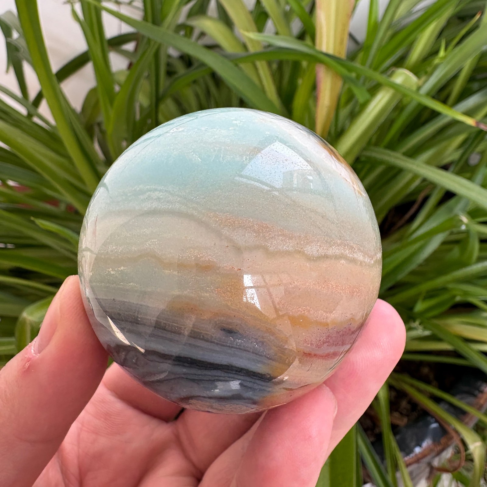 Natural Amazonite Sphere 2.3″ 0.6 lb Crystal Ball Healing