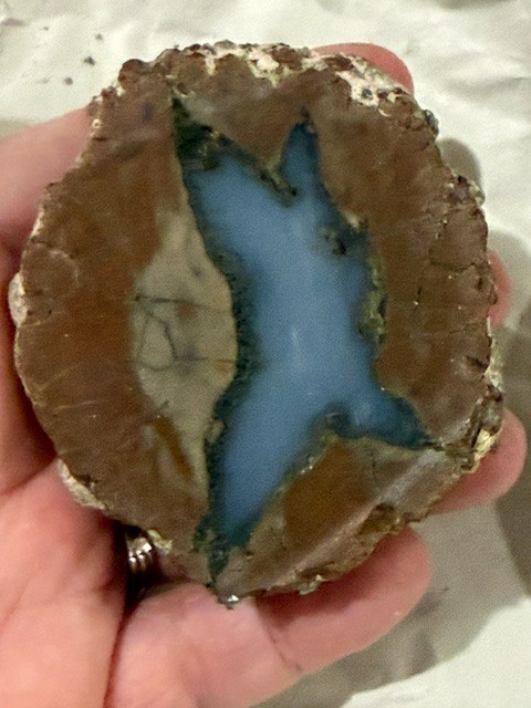 TWO Geode Stones Approx 3 inches cut in 1/2