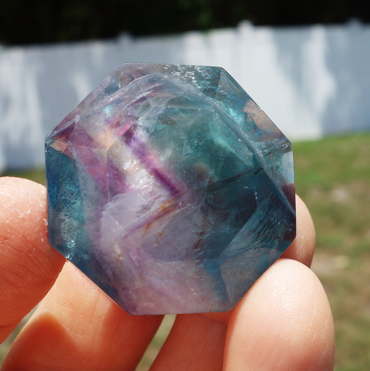Blue & Purple FLUORITE Crystal Points Super CHAKRA Cleanser Laying on of Stones
