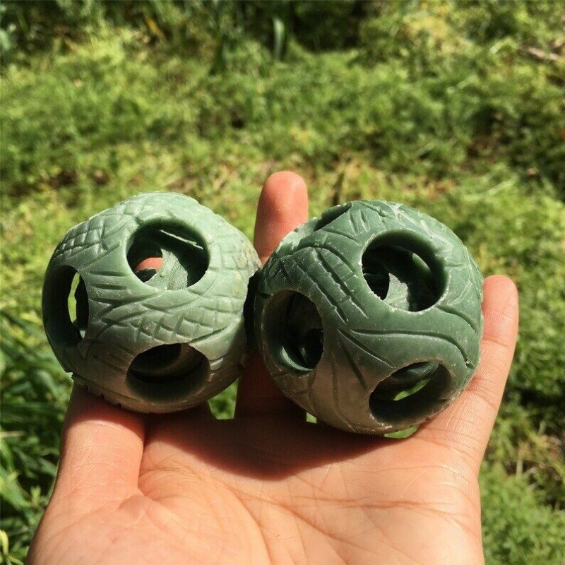 1PC50mm+ Natural Green Jade Ball Quartz Heal Collection Divination Prophecy100g+