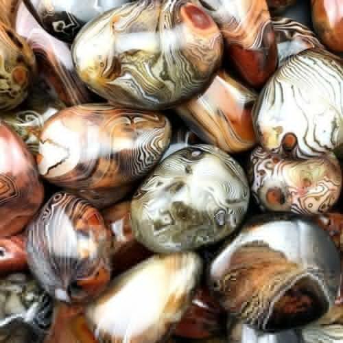 1KG Madagascar Banded Agate Alarge Tumbled Beautiful Patterns Randomly Send
