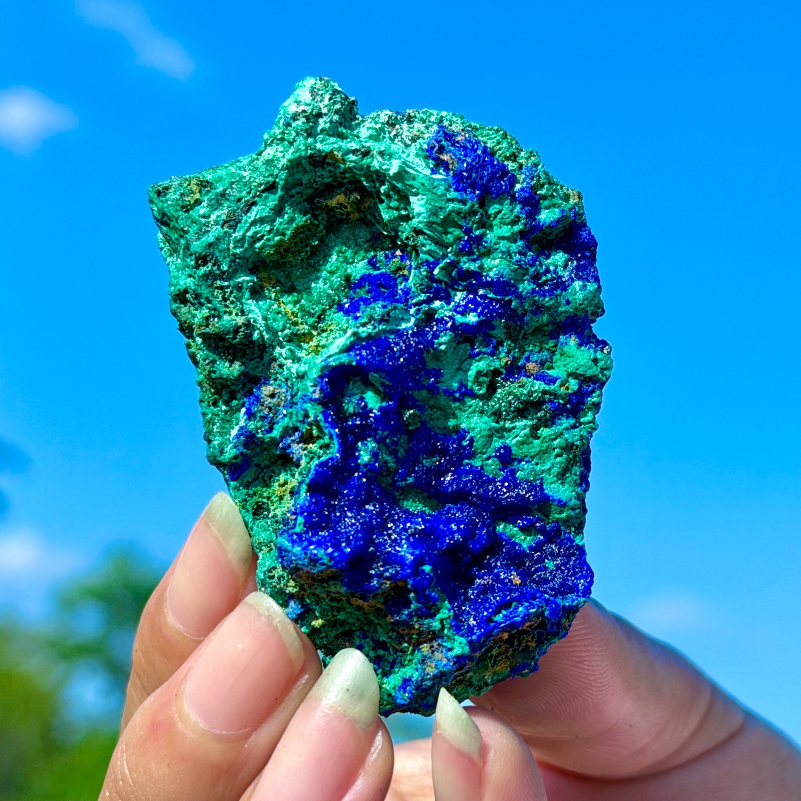 80G BEST NATURAL Azurite/Malachite Crystal Quartz Minerals Specimens