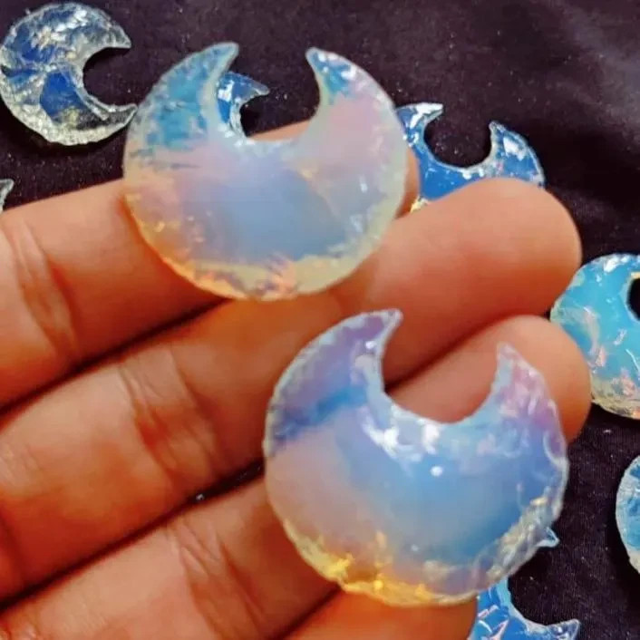 Bulk Wholesale Opalite Moon Carvings High Quality Moonstone for Healing & Decor