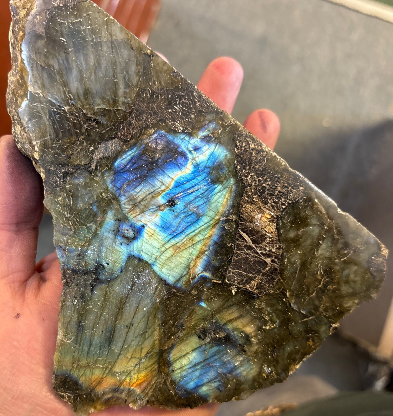 Labradorite Polished Face Madagascar 843 grams