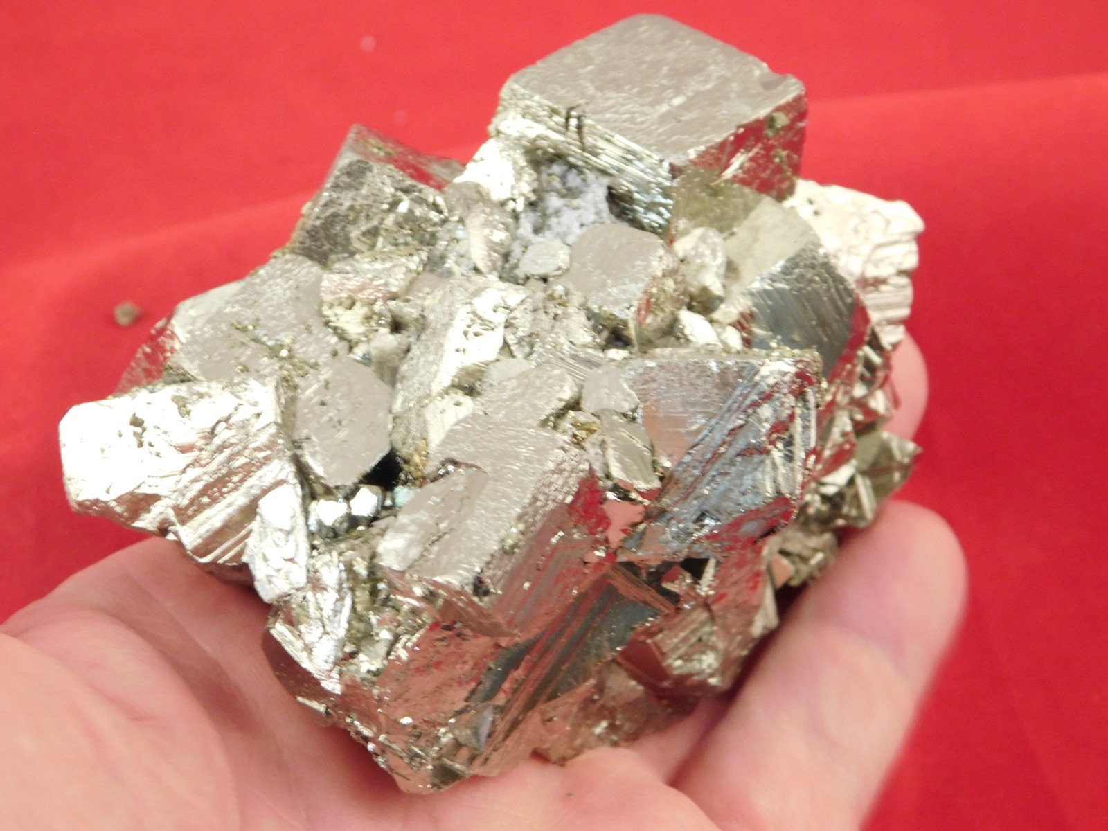 Big! 100% natural PYRITE Crystal CUBE Cluster Huanzala Mine Peru 759gr