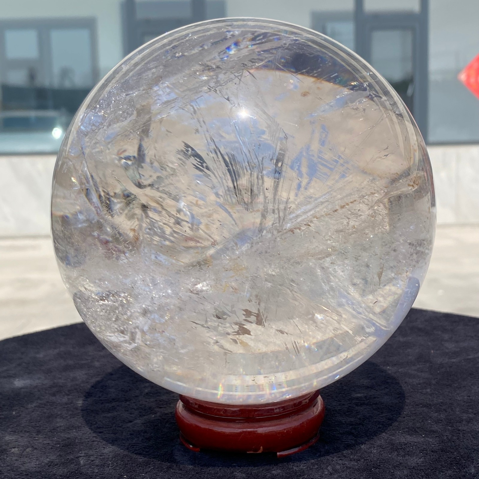 11.24LB white crystal transparent quartz crystal ball Reiki repair