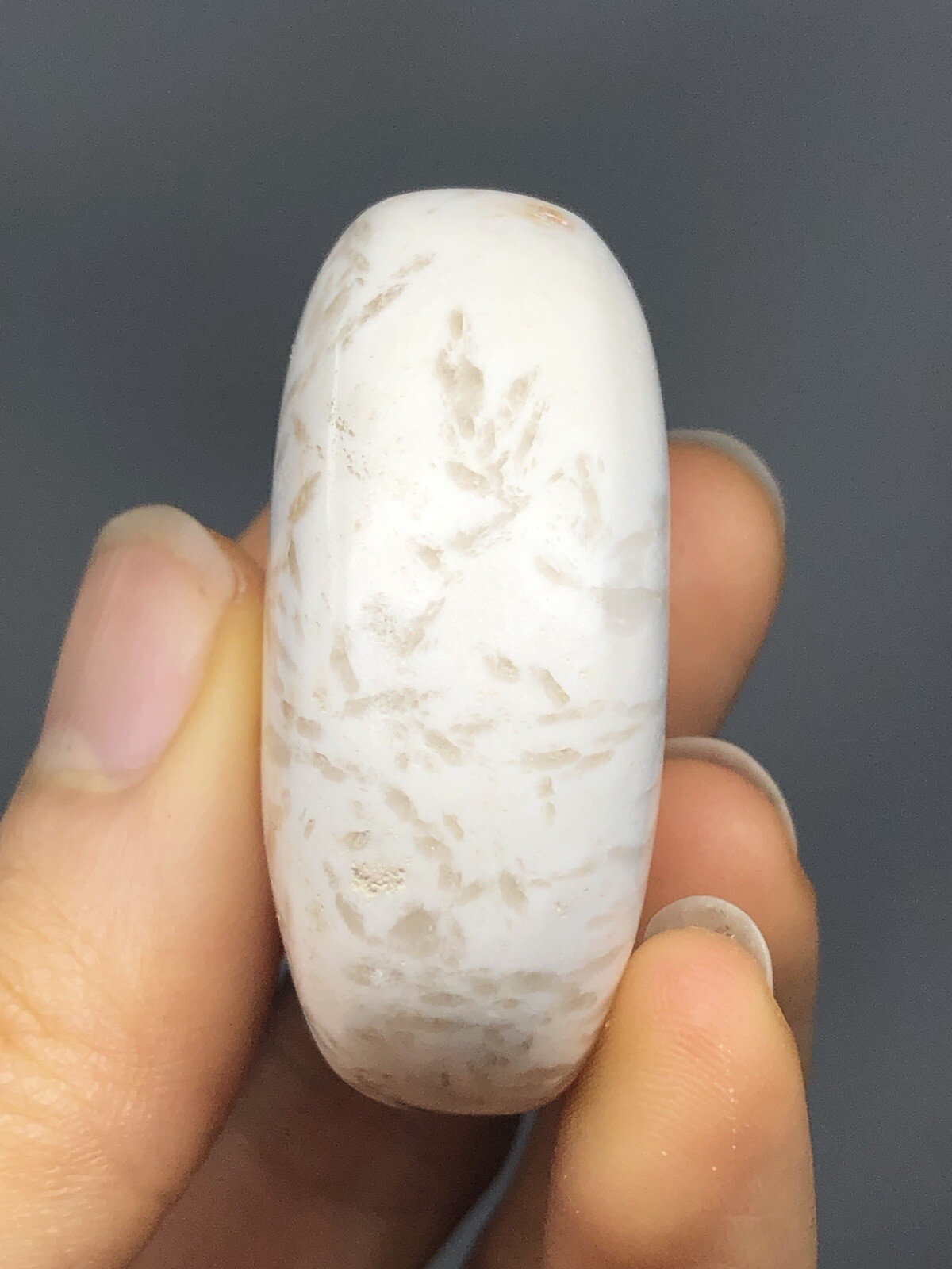 Scolecite Palm Stone 1.6oz! Polish Synergy 12 High Vibrations. Healing N30