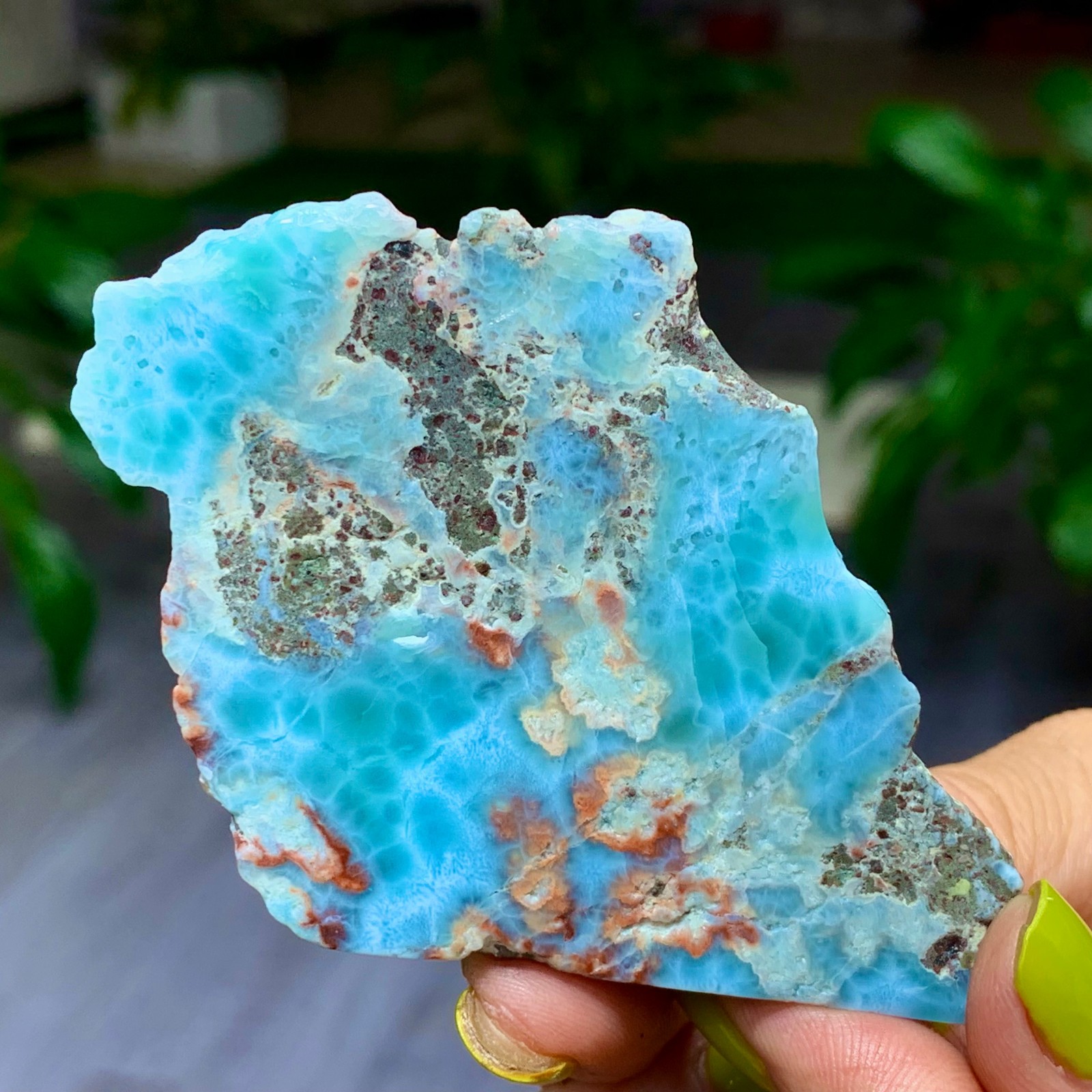 62G Natural larimar/hemimorphite Gorgeous rough raw Crystal Mineral Specimen