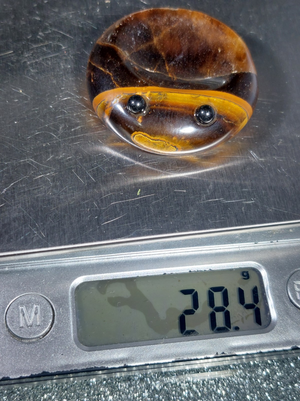 Tiger Eye Pet Worry Stone 28.4g- Grounding Anxiety Relief – Healing Energy